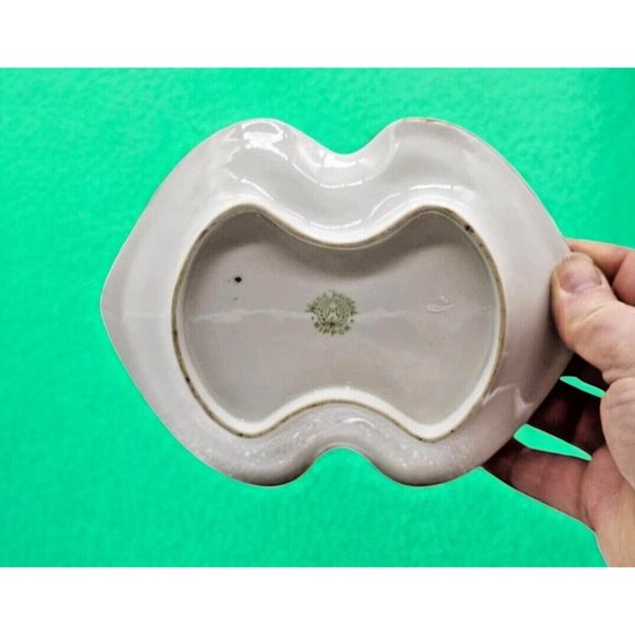 Ceramic Divided Dish Landscape Design Nippon Moriage Morimura Handle Basket Bowl - Picture 7 of 9